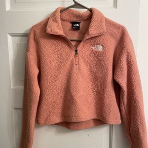 north face fleece crop 1/4 zip
